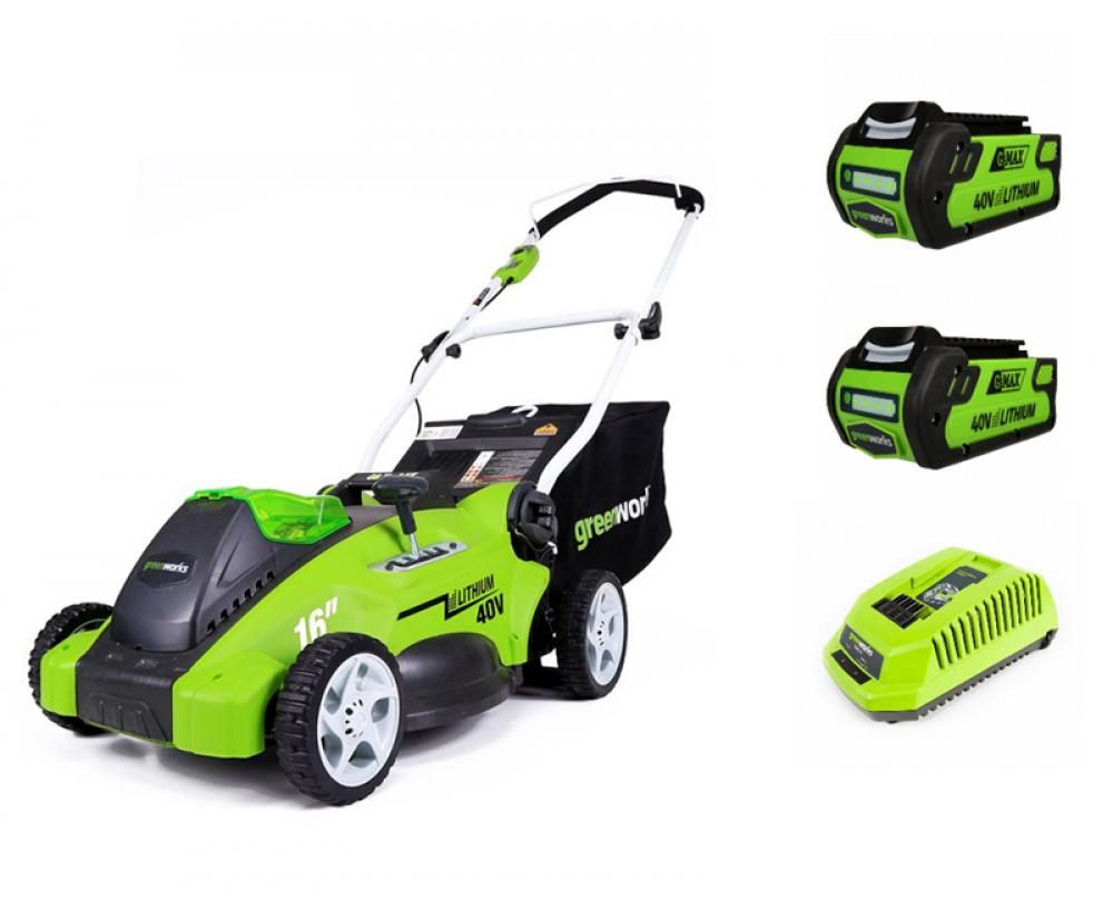 Газонокосилка аккумуляторная GREENWORKS g40lm35. Садовая техника GREENWORKS. GREENWORKS газонокосилка электрическая с 40v с 4мя аккауяторами. Аккумуляторный электротранспорт.