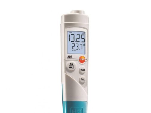 Testo 206 pH1 в комплекте с кейсом и буферными растворами